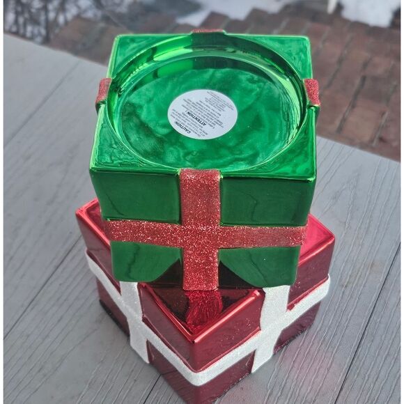 Bath & Body Works STACKED PRESENTS 3 Wick Candle Pedestal Holder Metallic NEW - Picture 14 of 16